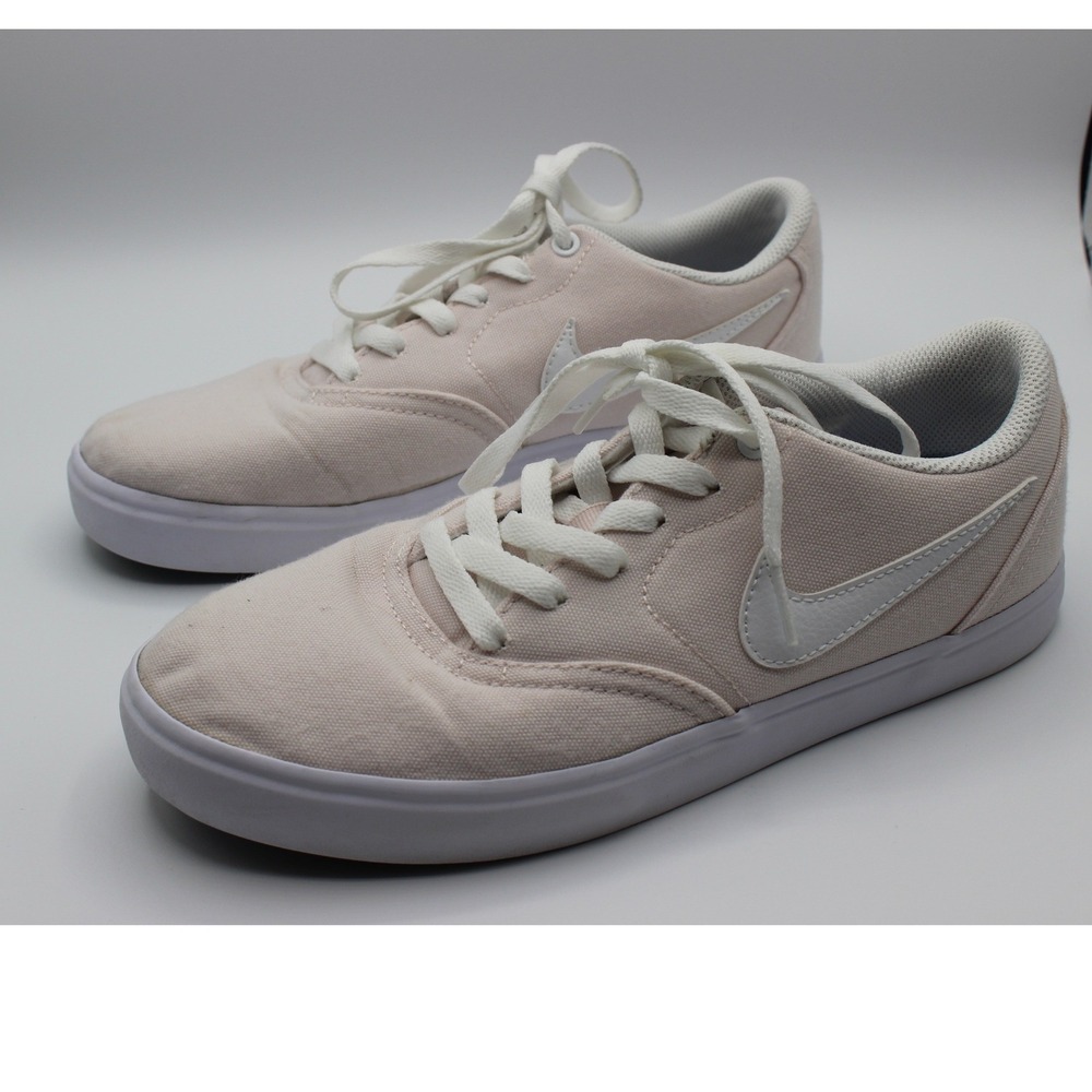 Nike SB Solarsoft Check Canvas Pink White Skate Shoes 921463-603 Womens 8.5